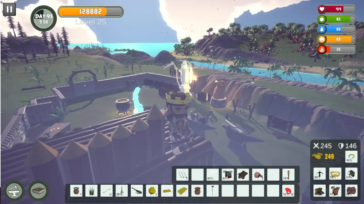 Скриншот игры Surviving Skeleton Island