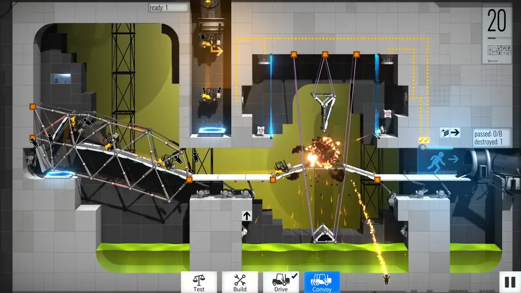 Скриншот игры Bridge Constructor Portal