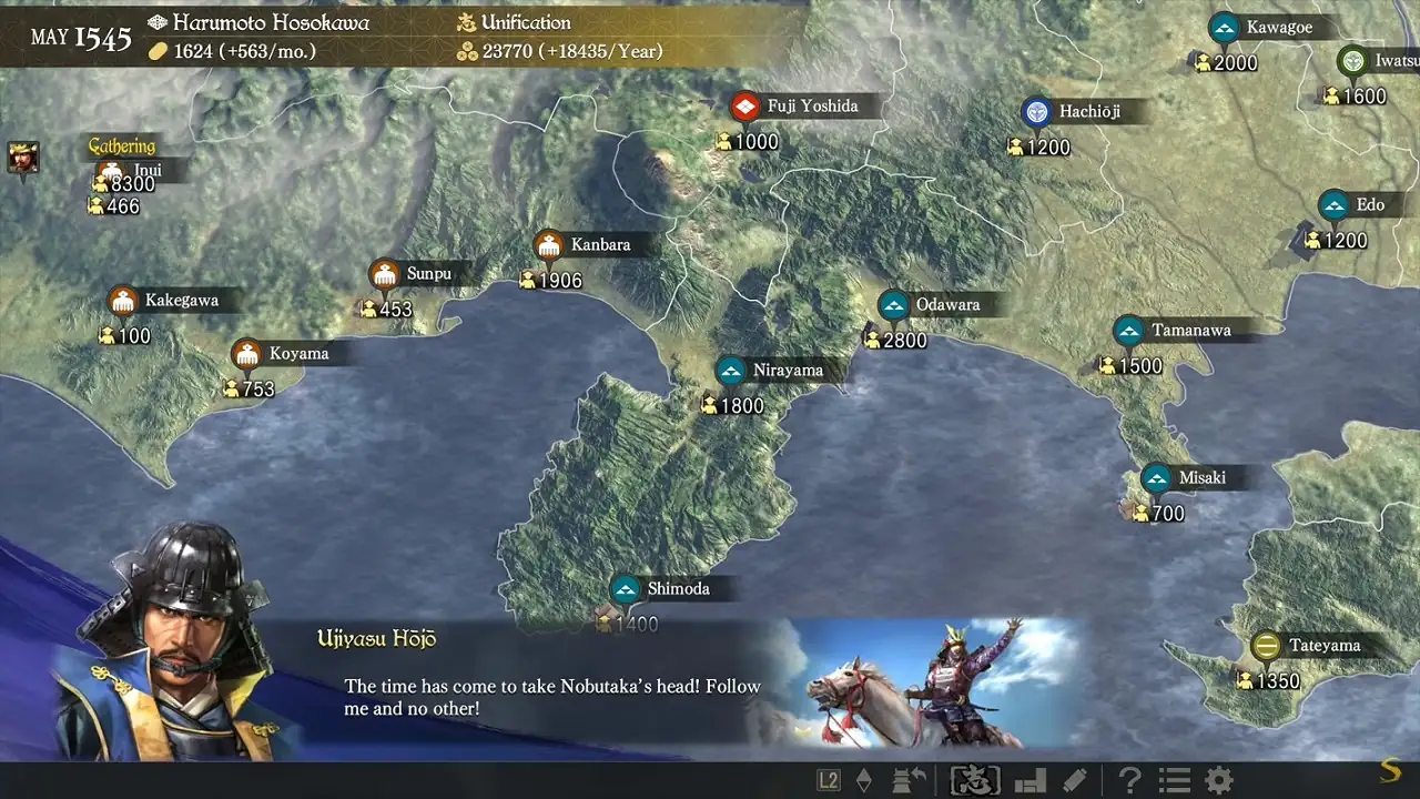 Скриншот игры Nobunaga's Ambition: Taishi