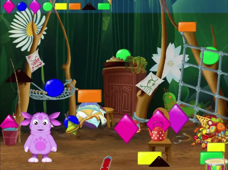 Скриншот игры Лунтик учится рисовать