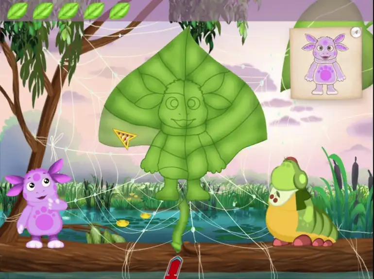 Скриншот игры Лунтик учится рисовать