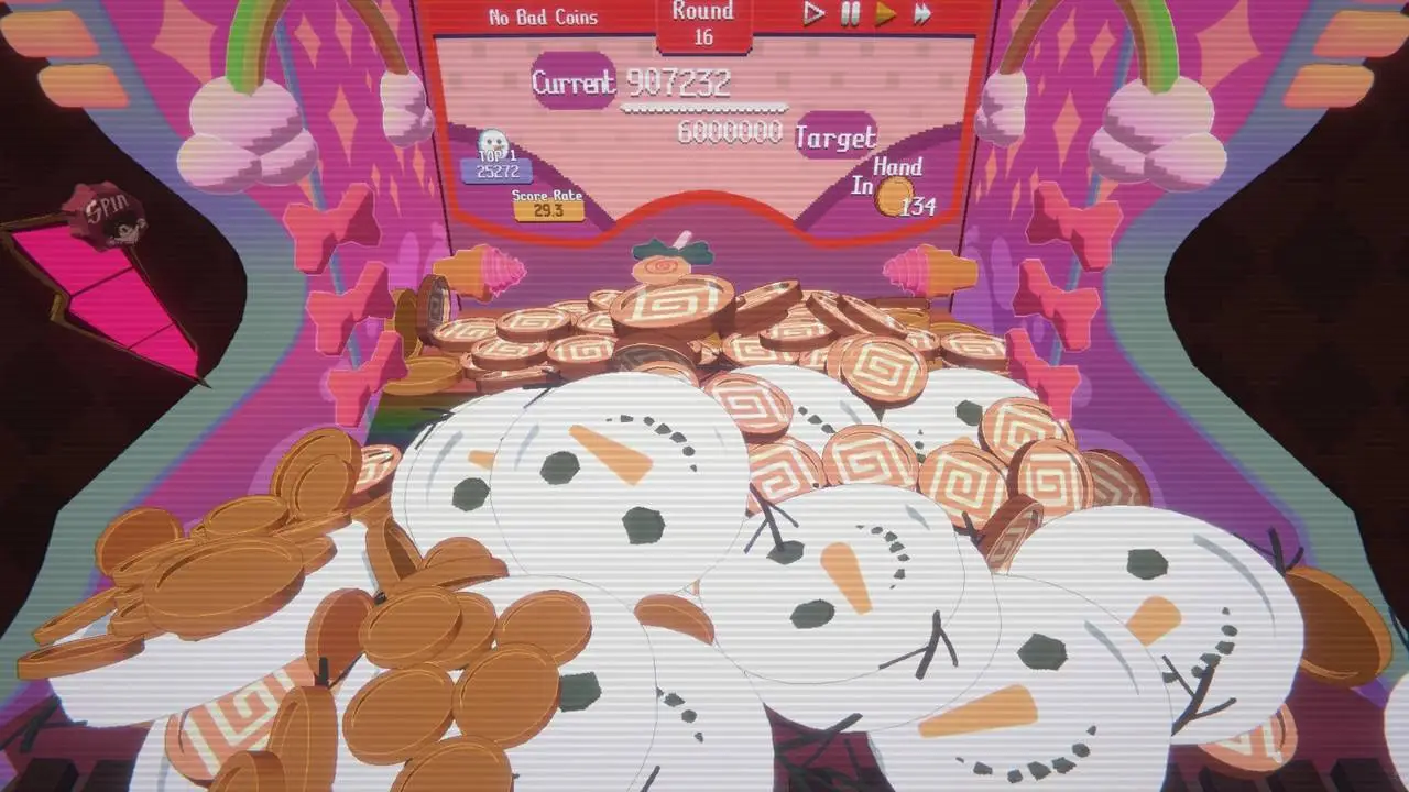 Скриншот игры RACCOIN: Coin Pusher Roguelike