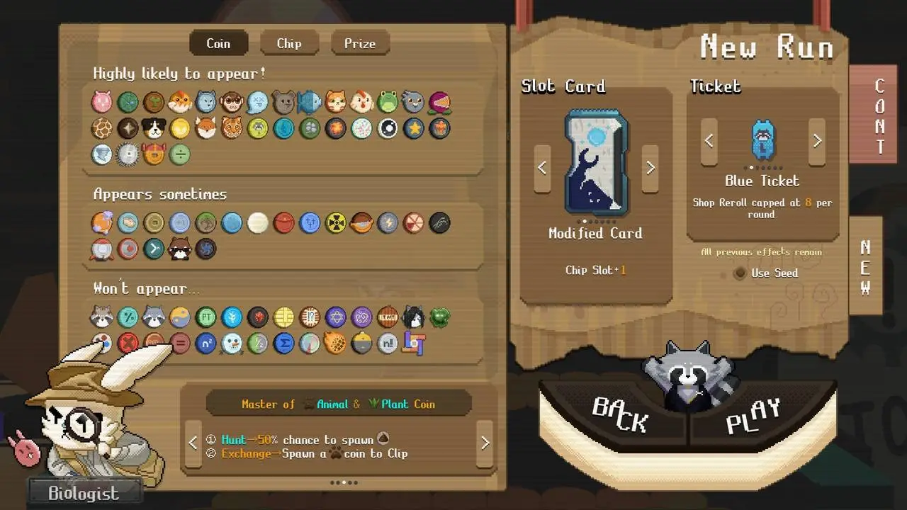 Скриншот игры RACCOIN: Coin Pusher Roguelike