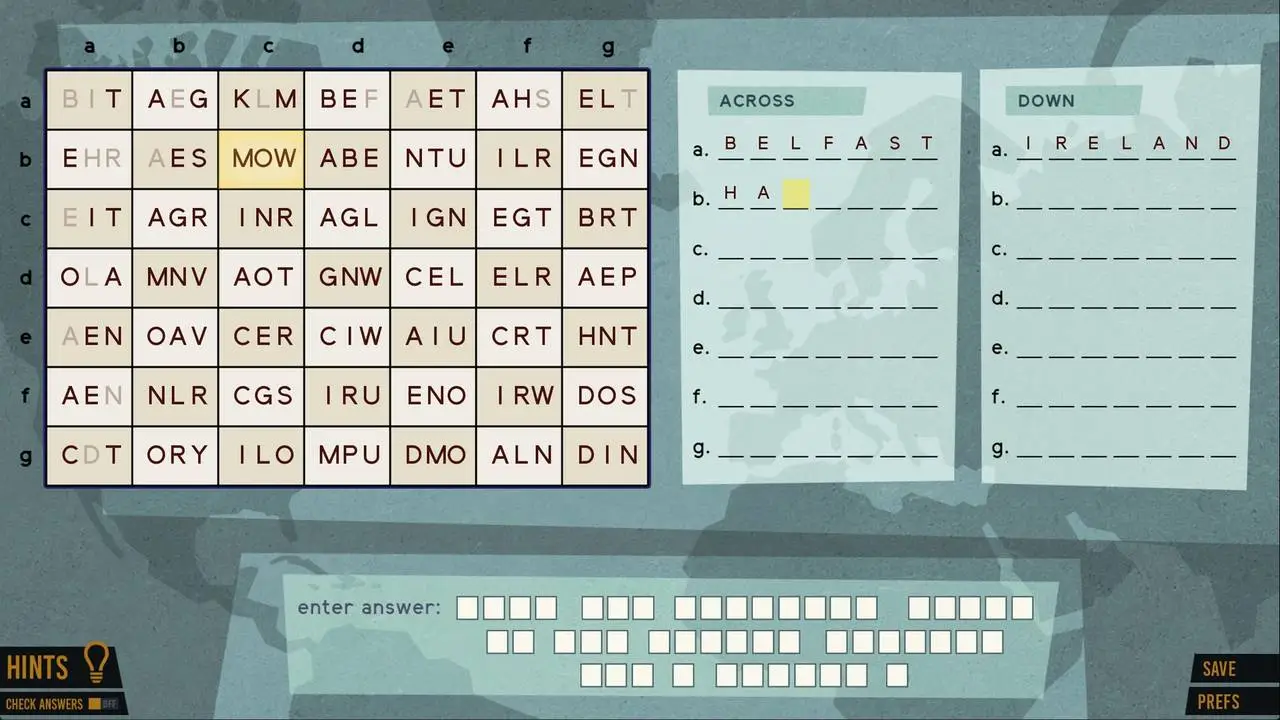 Скриншот игры Puzzle Spy International