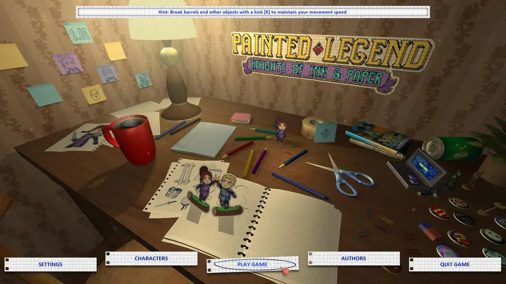 Скриншот игры Painted Legend: Knights of Ink and Paper