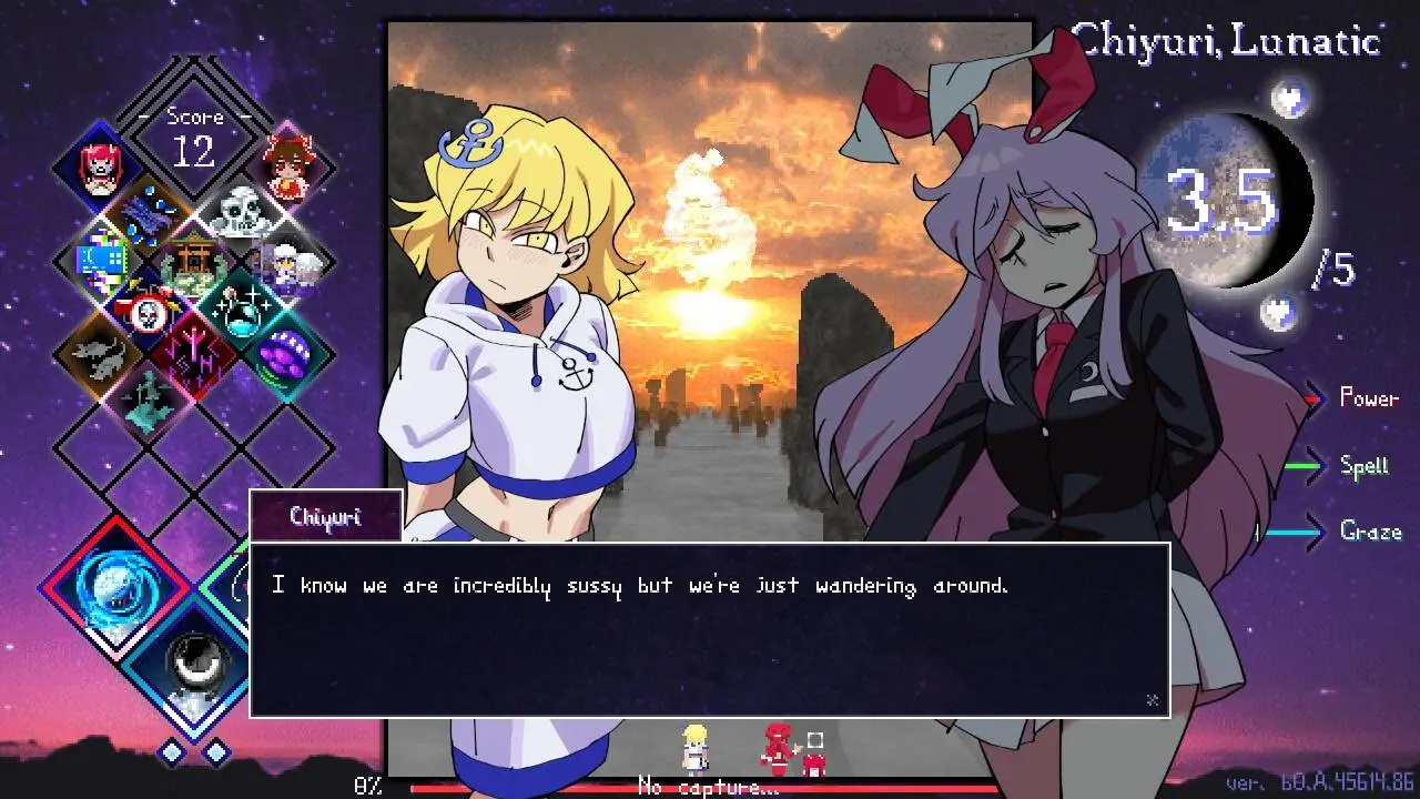 Скриншот игры Touhou Lensed Night Sky, Kaseigai