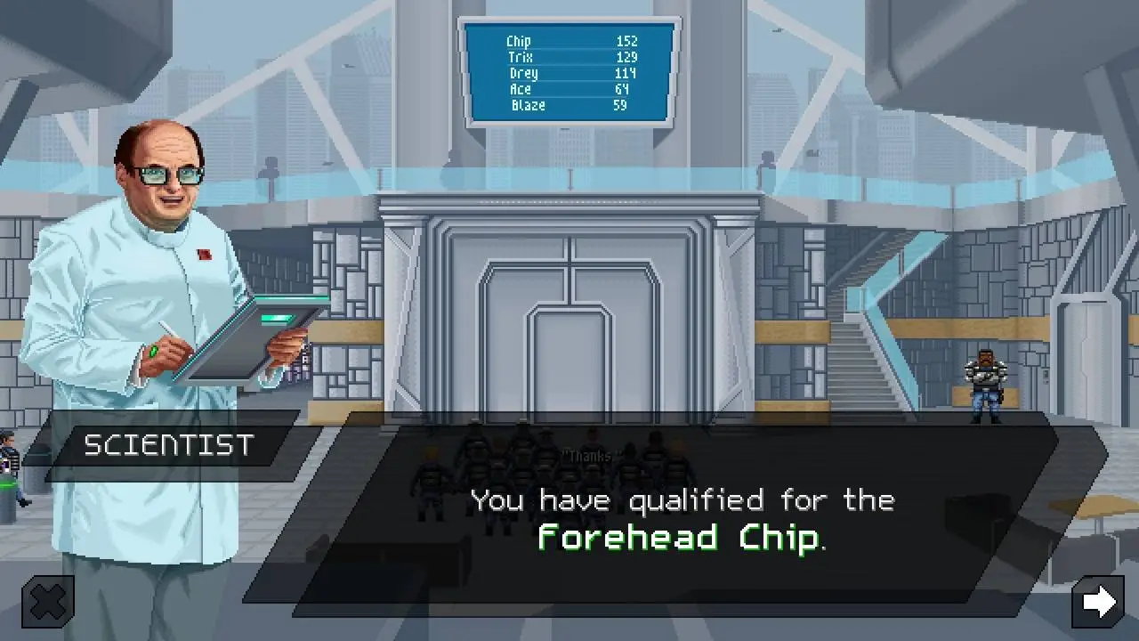 Скриншот игры Forehead Chip