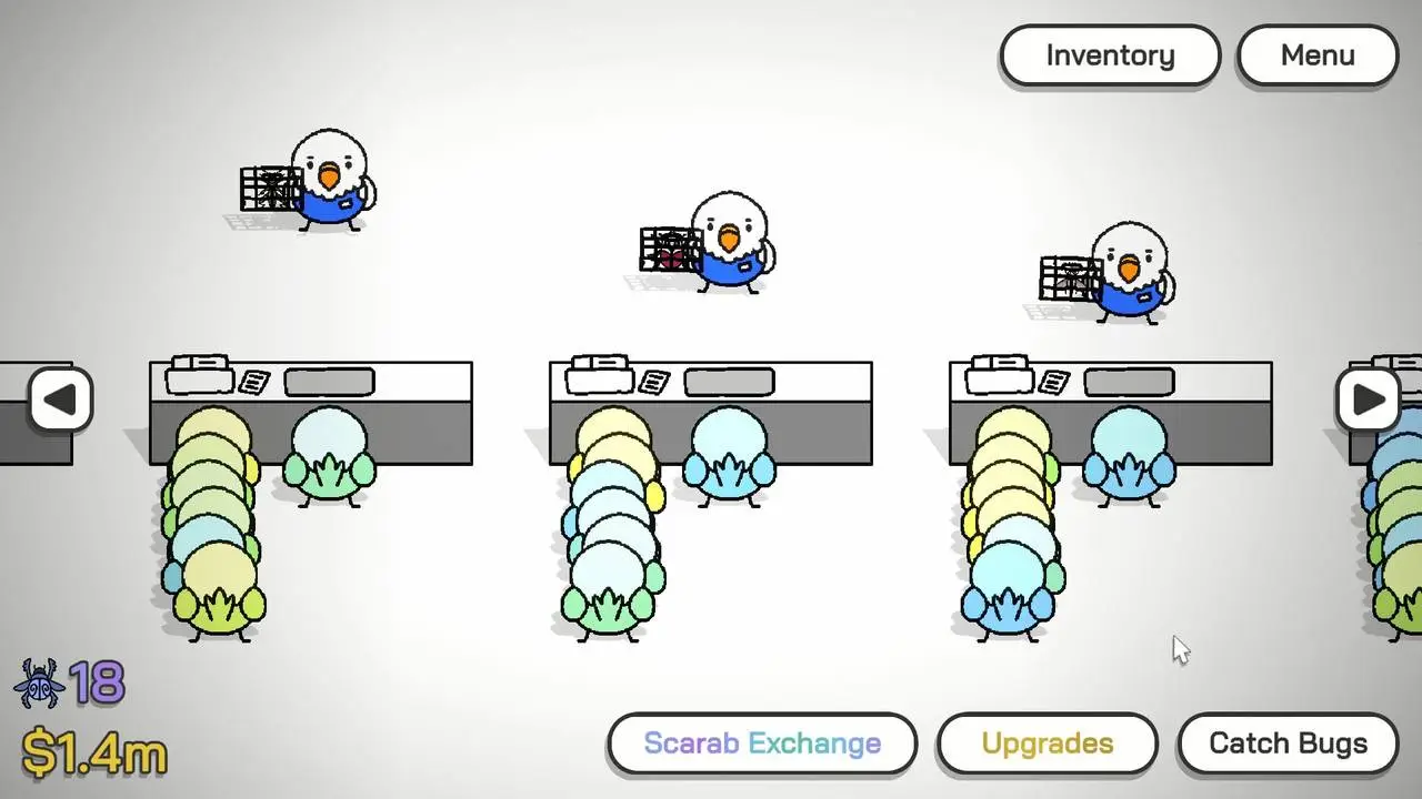Скриншот игры Budgie's Bug Shop