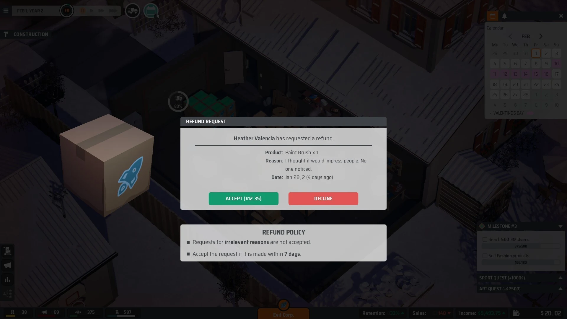 Скриншот игры E-Shop Tycoon