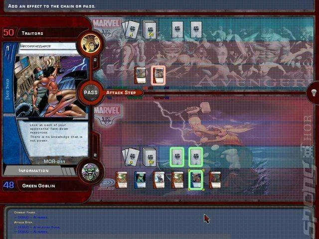 Скриншот игры Marvel Trading Card Game