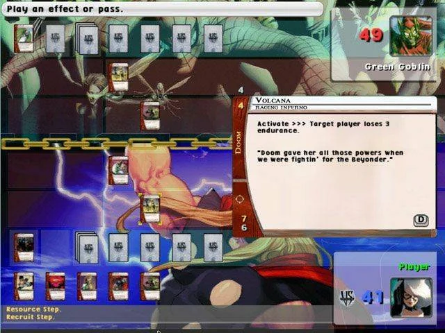 Скриншот игры Marvel Trading Card Game