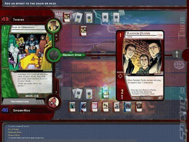 Скриншот игры Marvel Trading Card Game