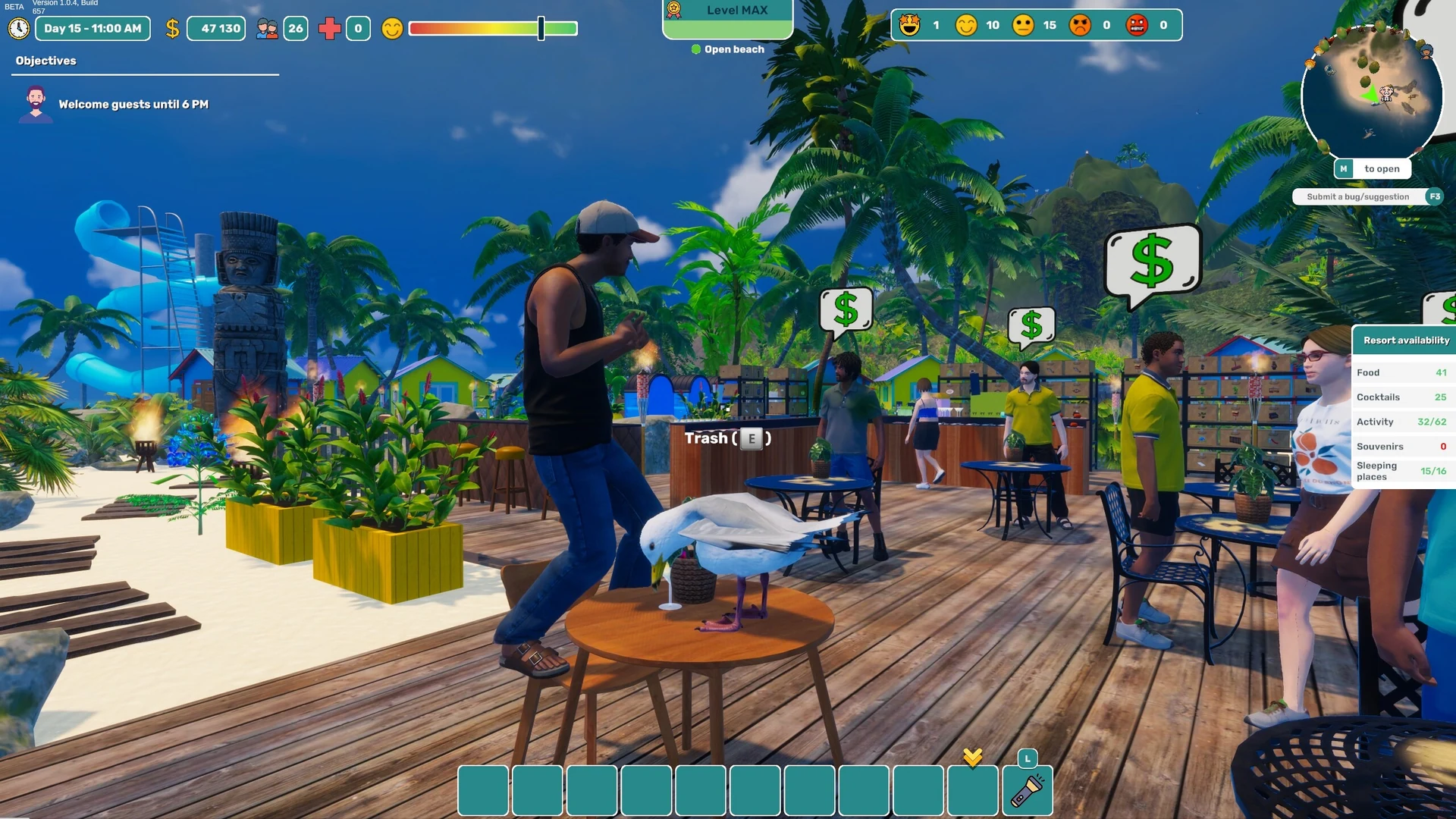 Скриншот игры Tropical Resort Simulator / Paradise Beach Simulator