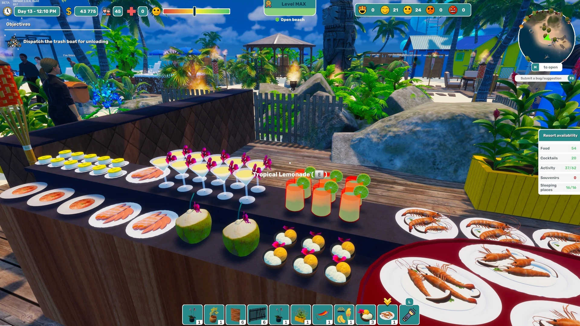 Скриншот игры Tropical Resort Simulator / Paradise Beach Simulator