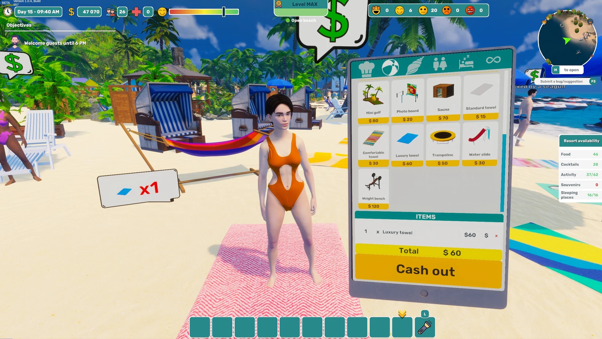 Скриншот игры Tropical Resort Simulator / Paradise Beach Simulator