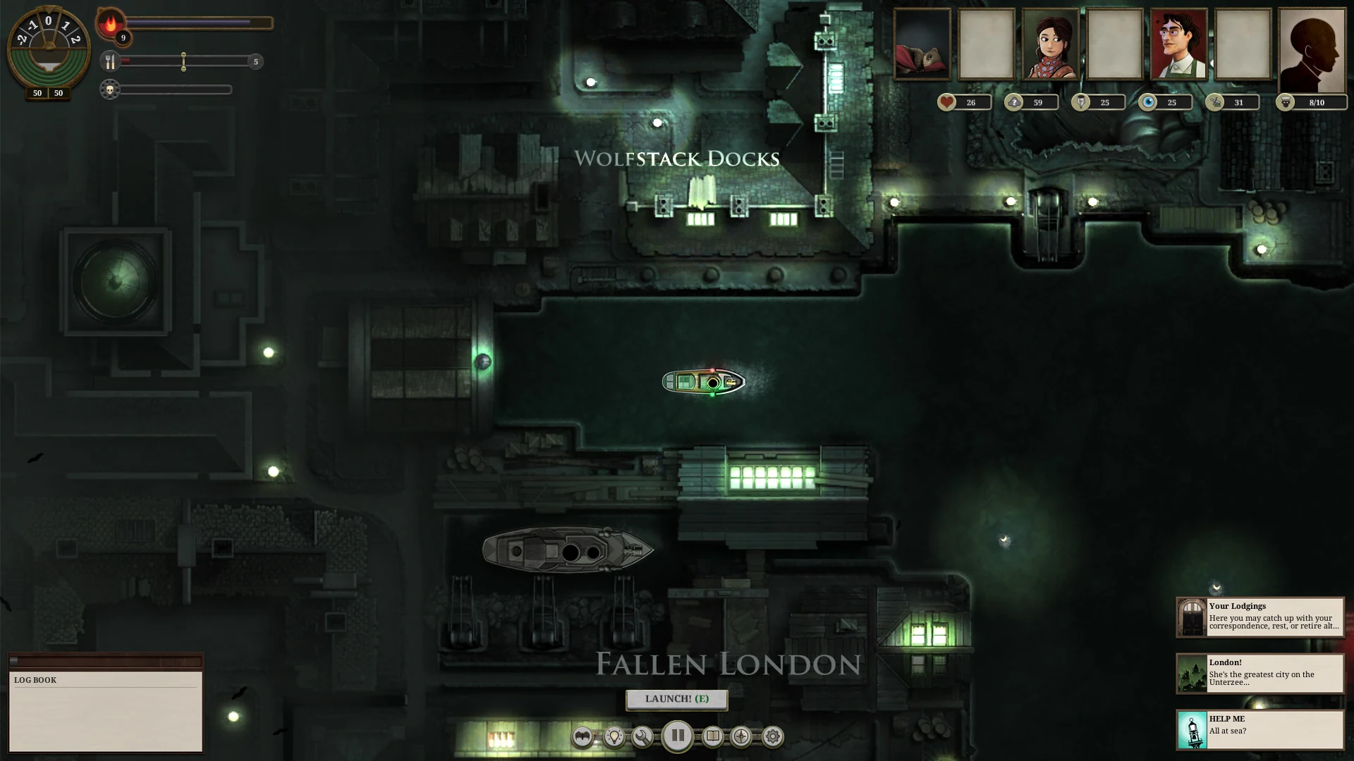 Скриншот игры Sunless Sea