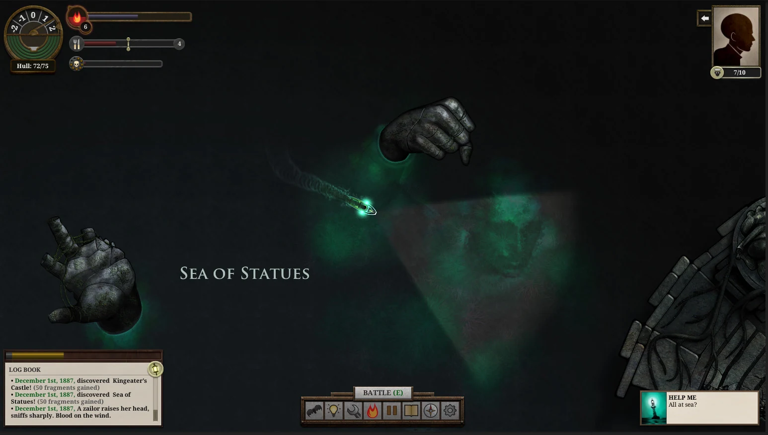 Скриншот игры Sunless Sea