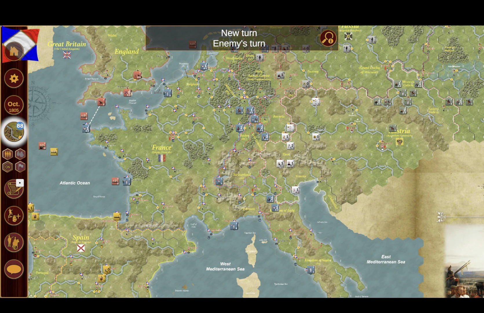 Скриншот игры Napoleon's Eagles