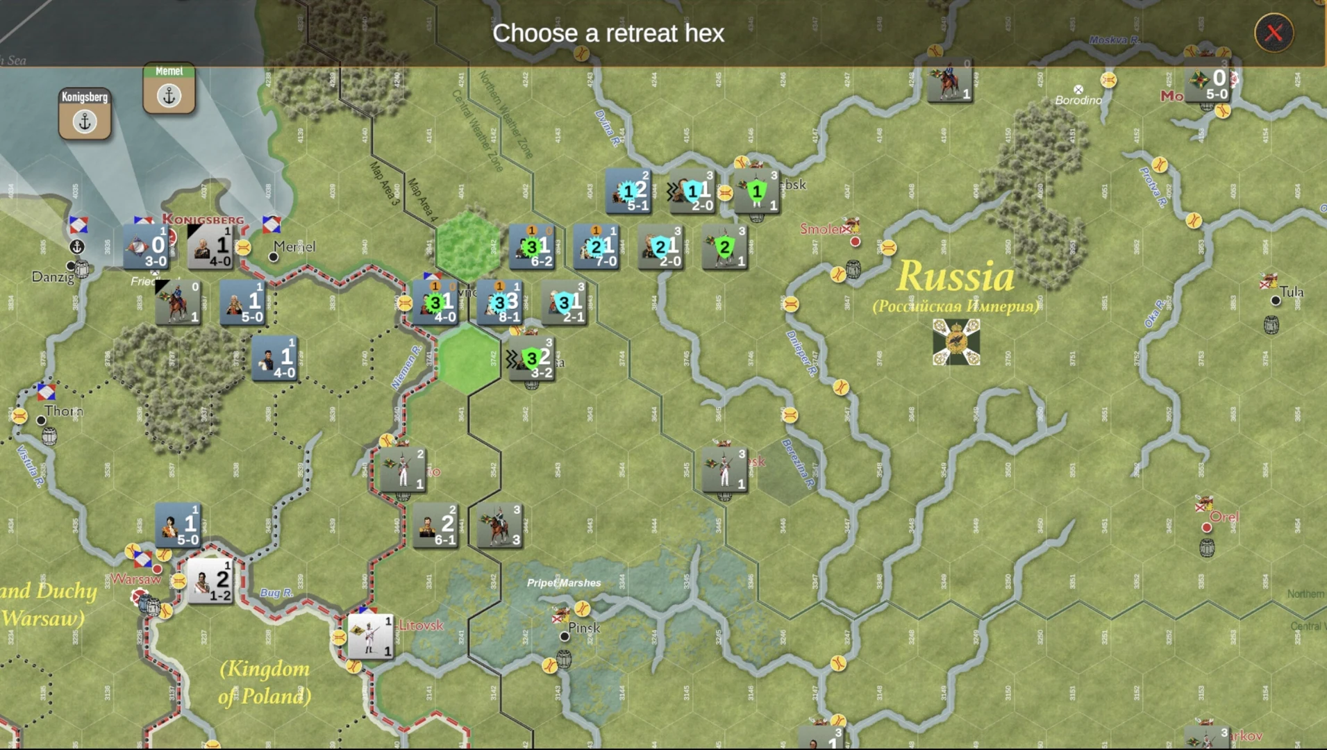Скриншот игры Napoleon's Eagles