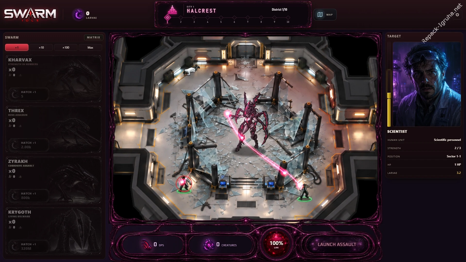 Скриншот игры Swarm Idle
