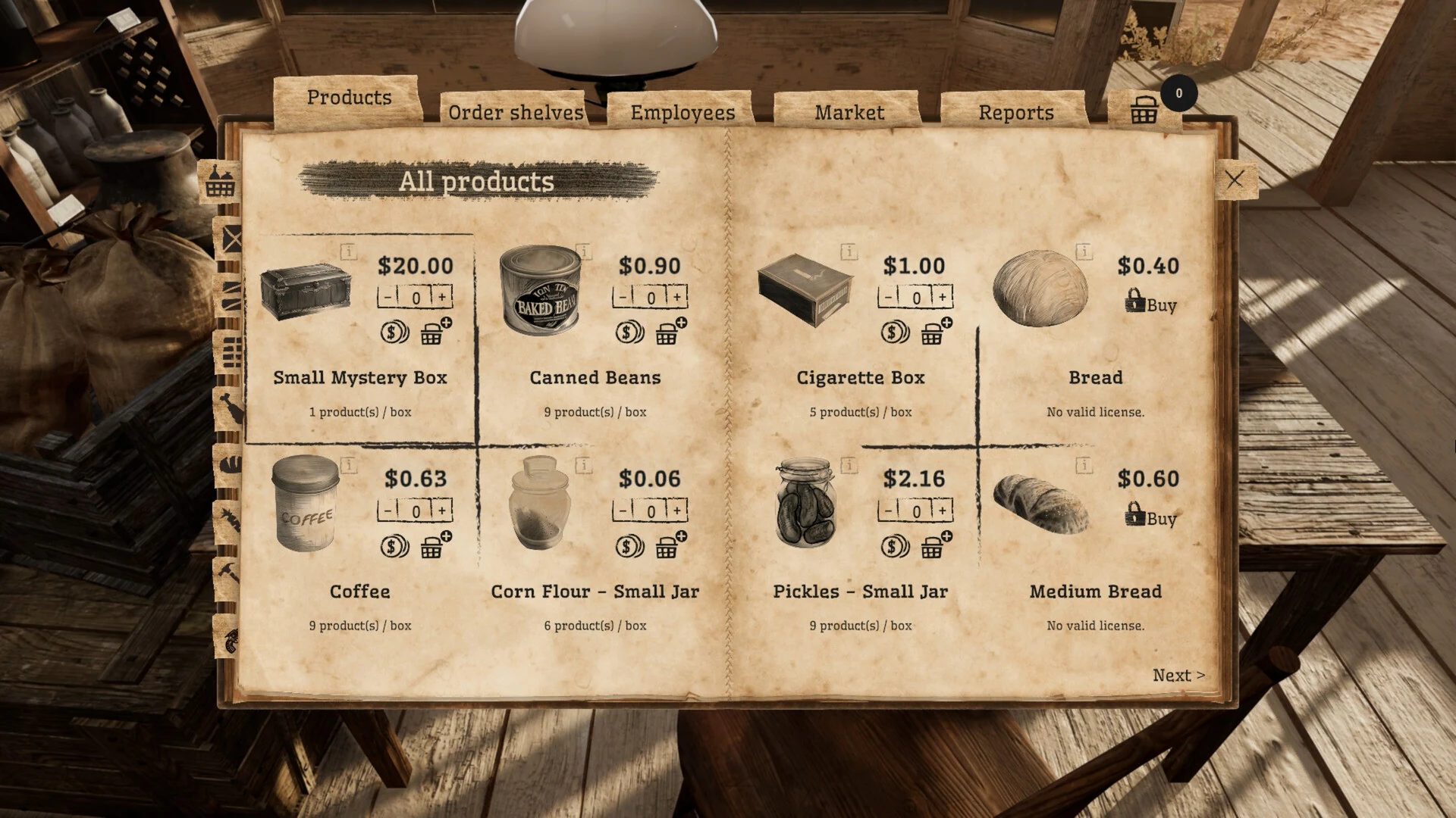 Скриншот игры Wild West Supermarket Simulator