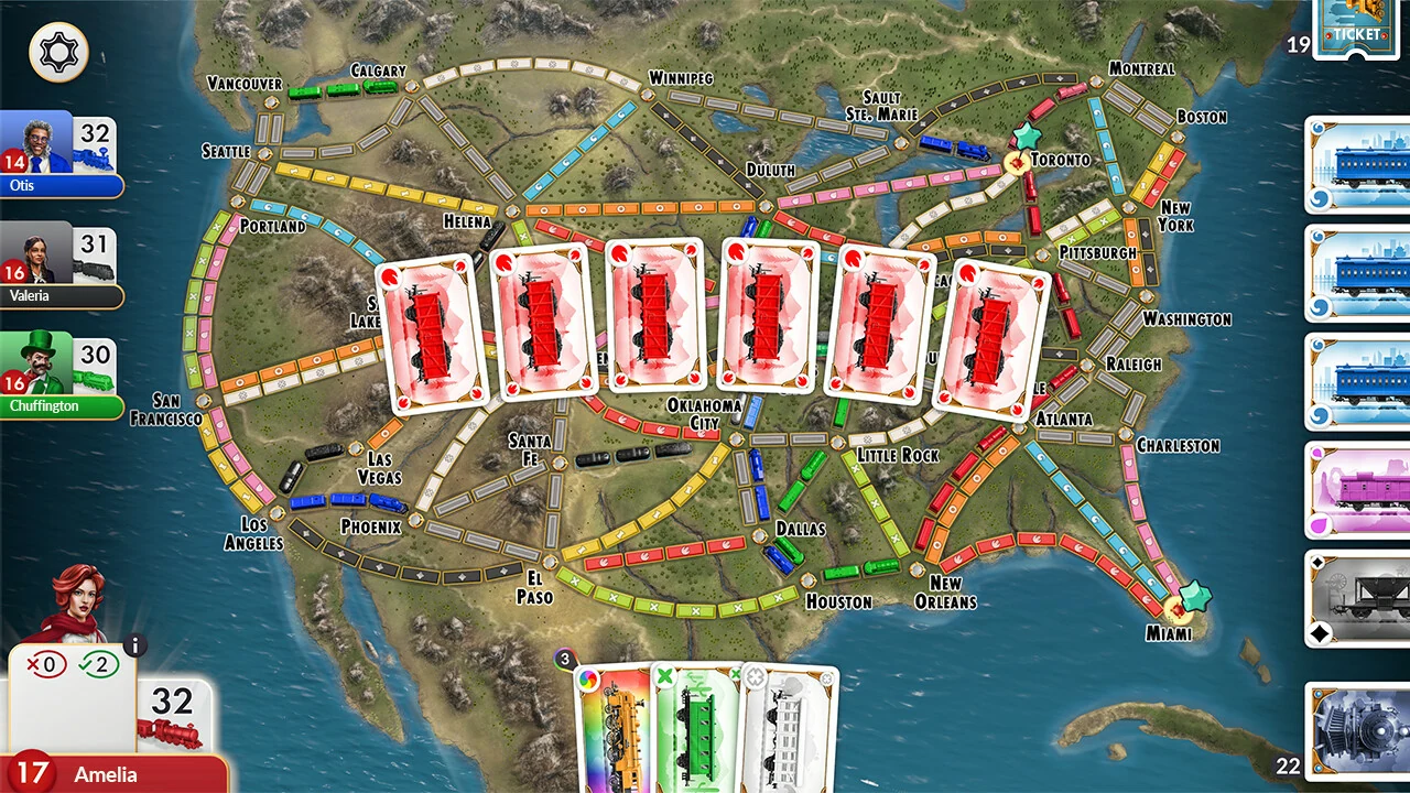 Скриншот игры Ticket to Ride