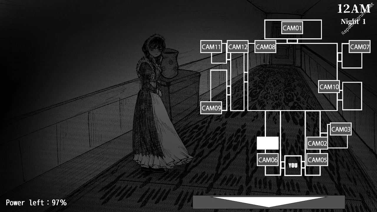 Скриншот игры Five Nights with Maids