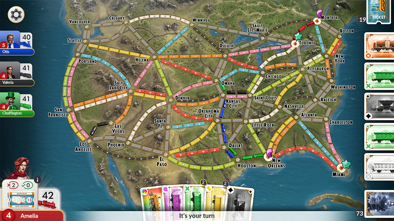 Скриншот игры Ticket to Ride