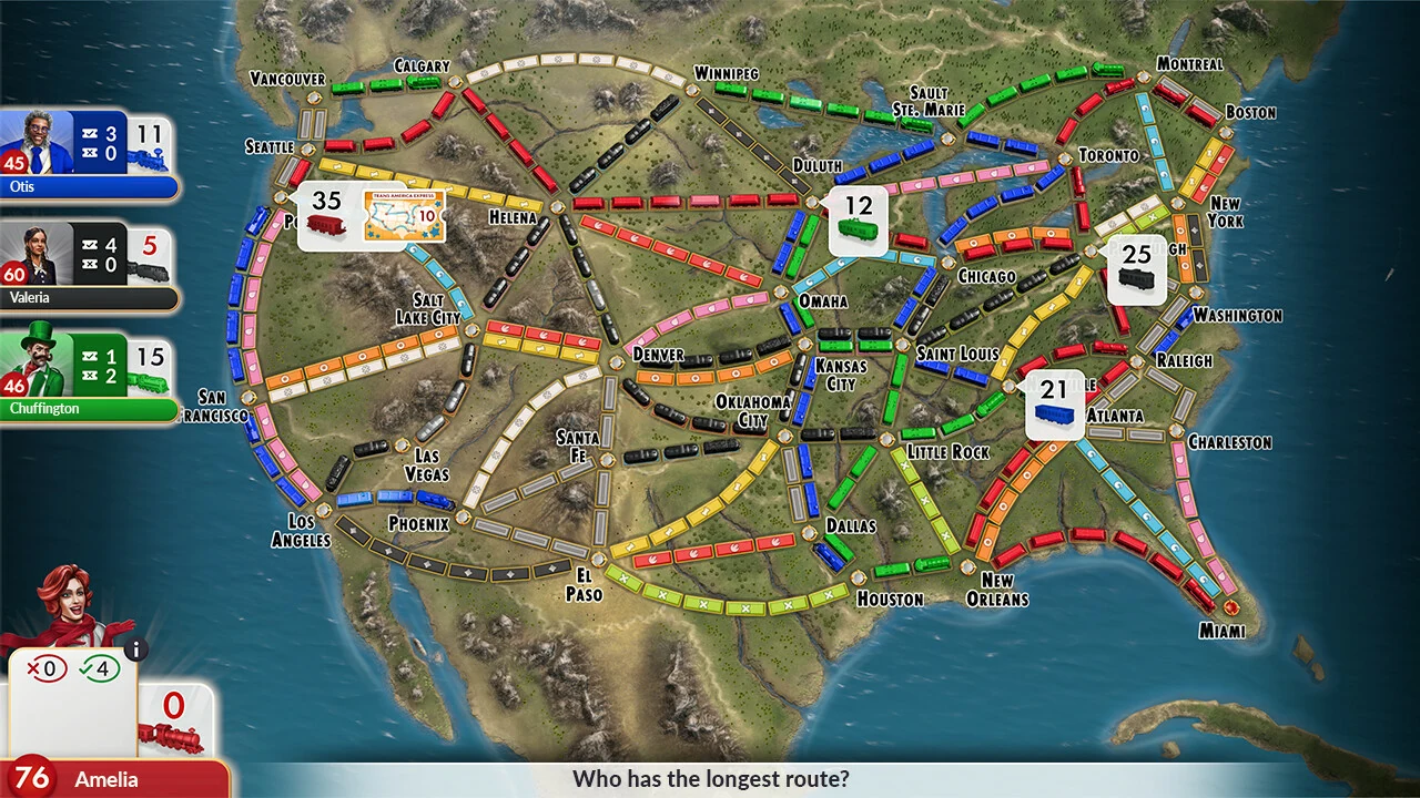 Скриншот игры Ticket to Ride