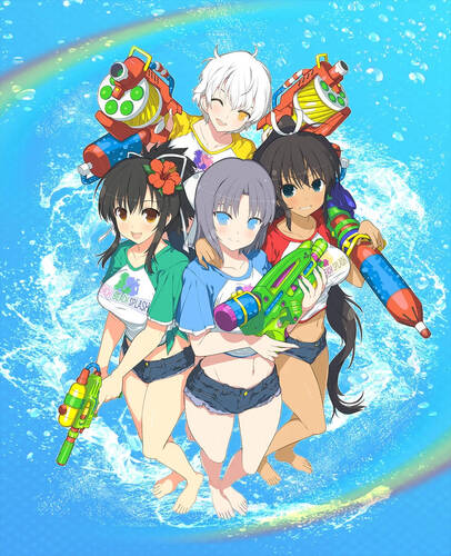 Постер игры Senran Kagura Peach Beach Splash