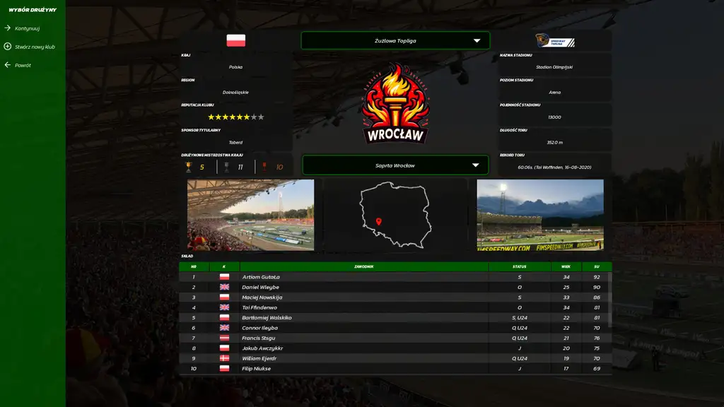 Скриншот игры Speedway Club Manager 25