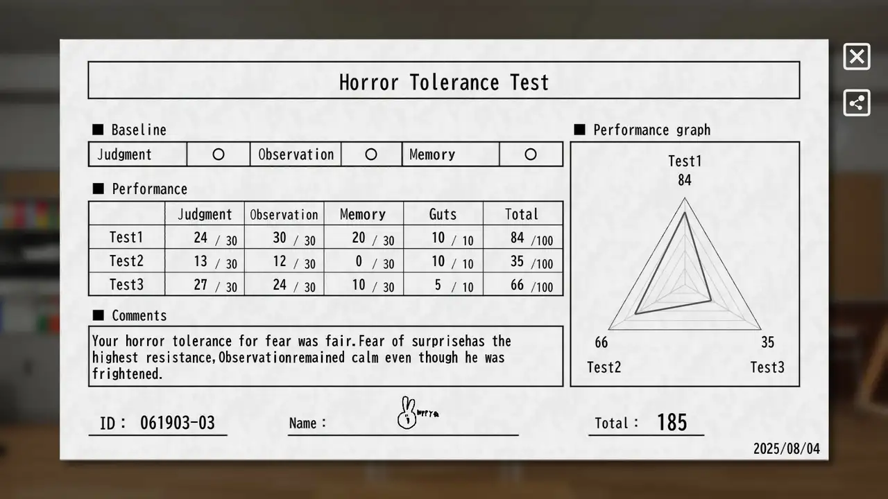 Скриншот игры HorrorToleranceTest