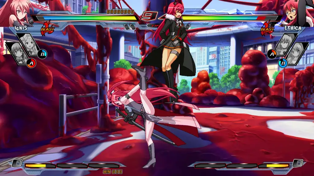 Скриншот игры Nitroplus Blasterz: Heroines Infinite Duel