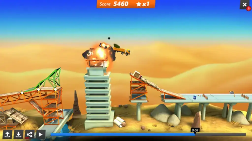 Скриншот игры Bridge Constructor Stunts