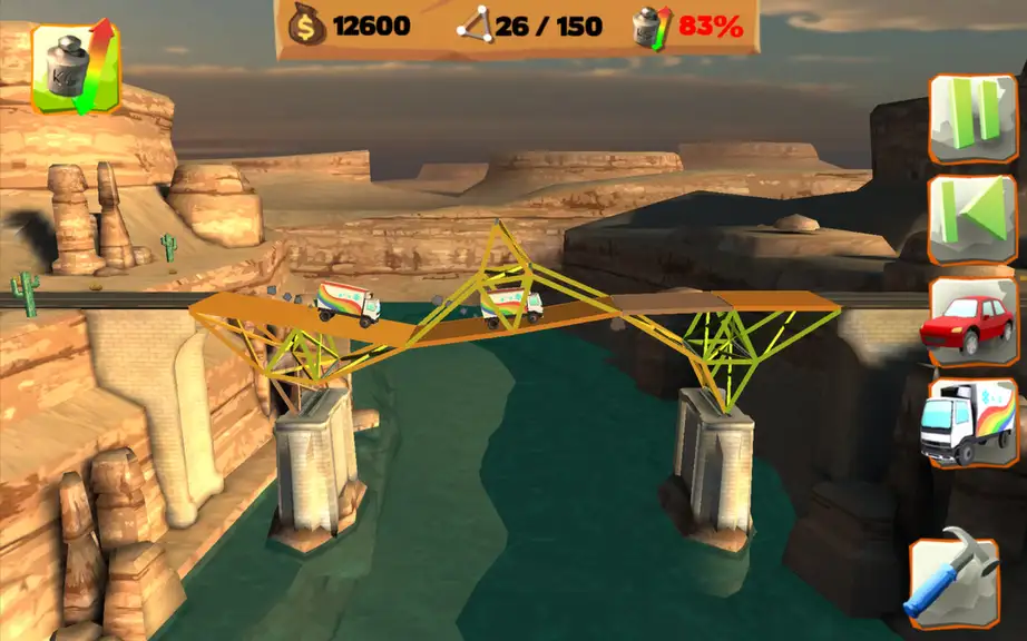 Скриншот игры Bridge Constructor Playground