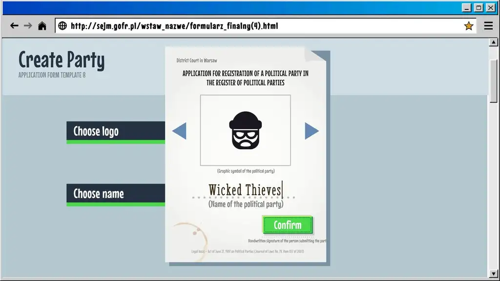 Скриншот игры Sejm The Game