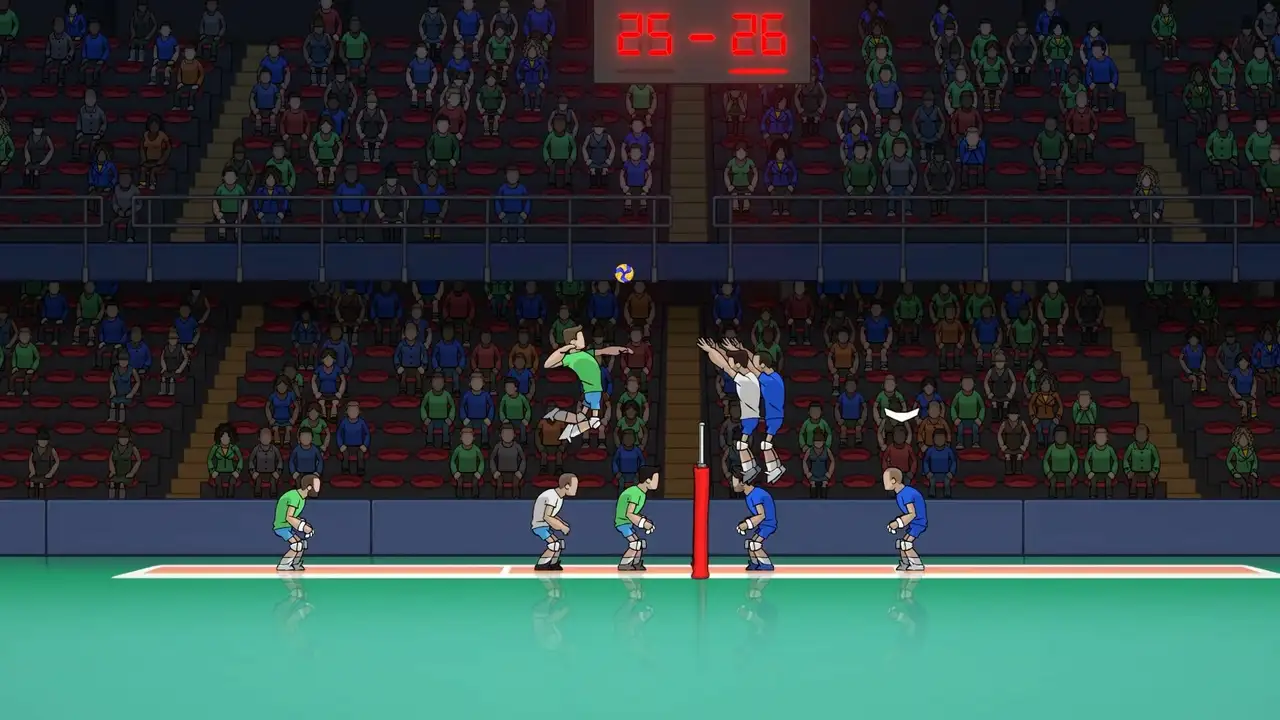 Скриншот игры Thunder Spikes Volleyball