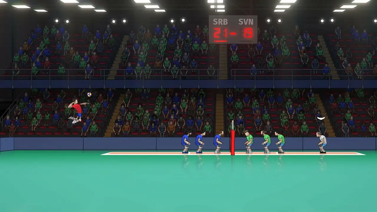 Скриншот игры Thunder Spikes Volleyball